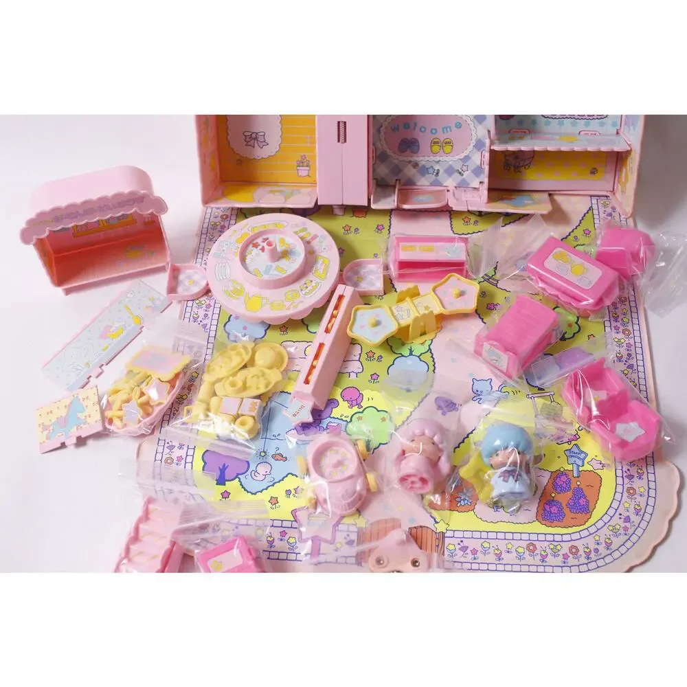 1976 Sanrio Little Twin Stars Garden Party Playset Vintage ~ 260702-WH 1127
